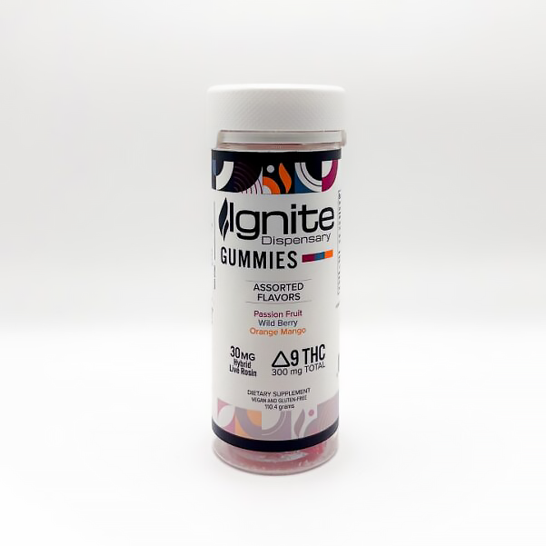Ignite 30mg D9 Live Rosin Gummies (Hybrid)