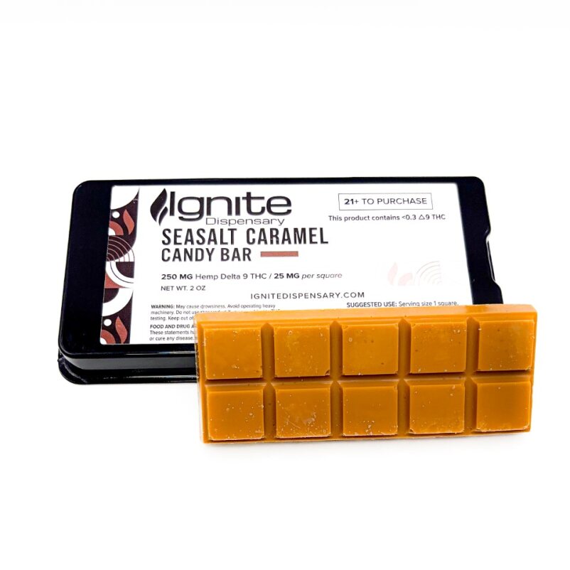 Ignite D9 250mg Sea Salt Caramel Chocolate Candy Bar