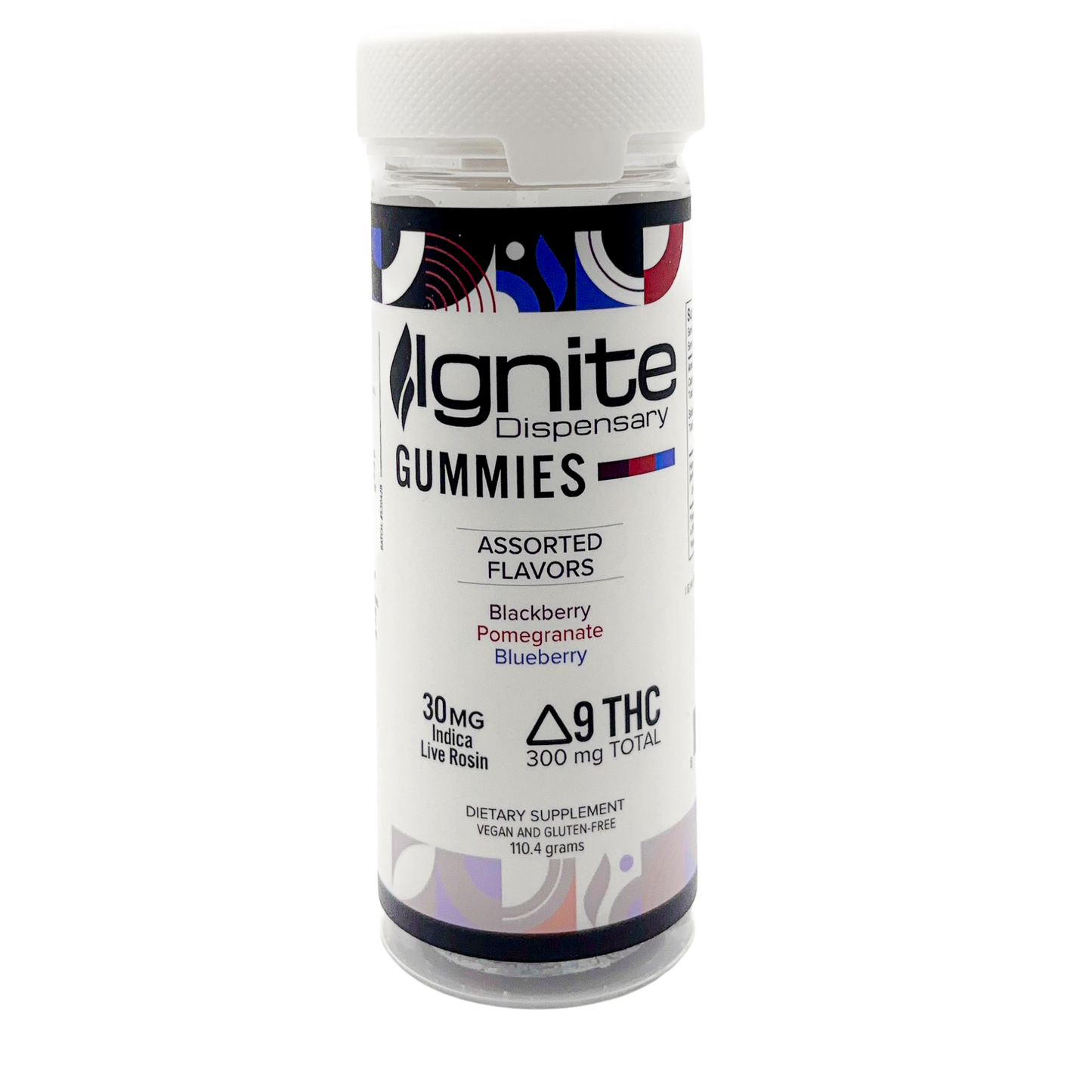 Ignite 300mg D9 Live Rosin Gummies (Indica)