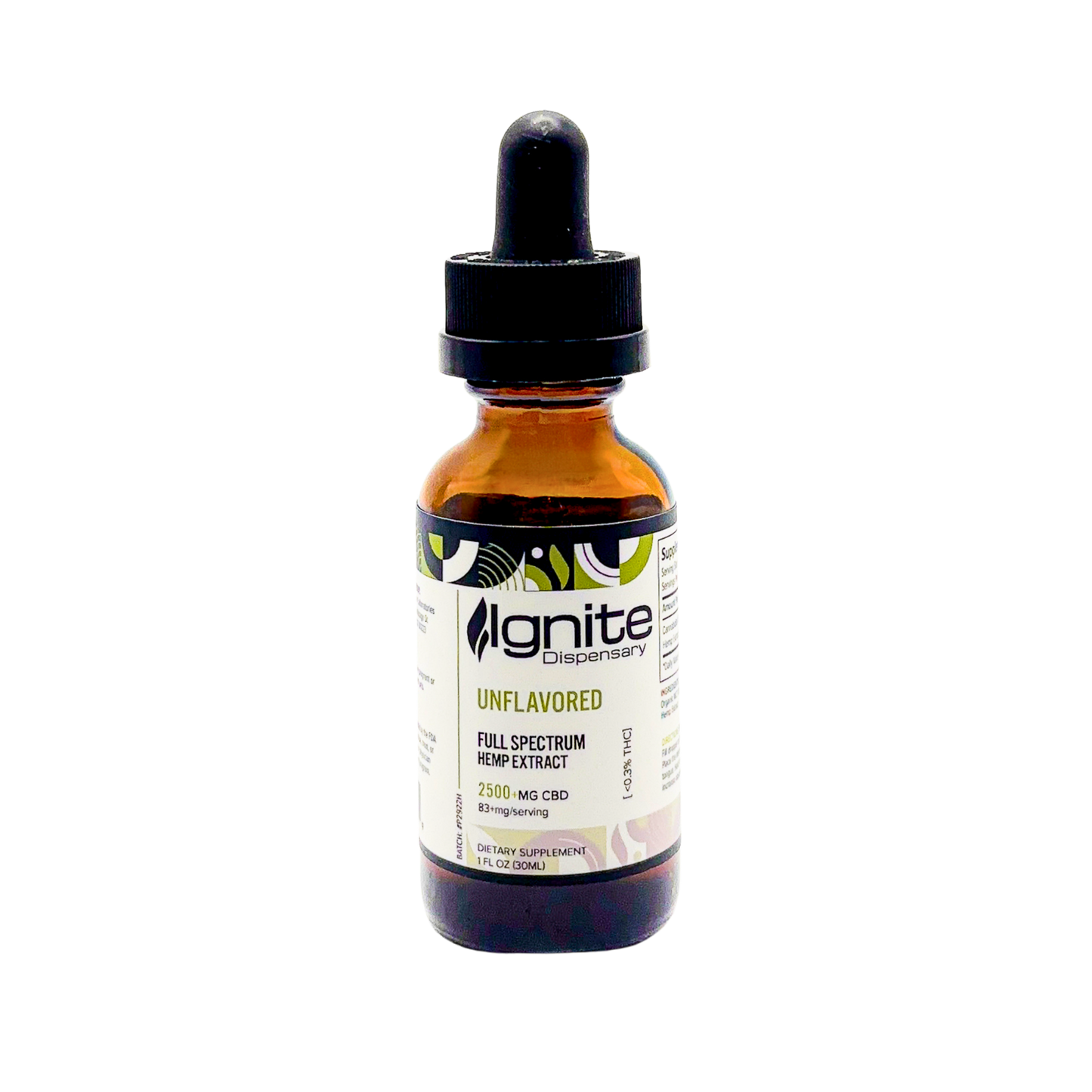 Ignite Unflavored Full Spectrum Tincture 2500mg