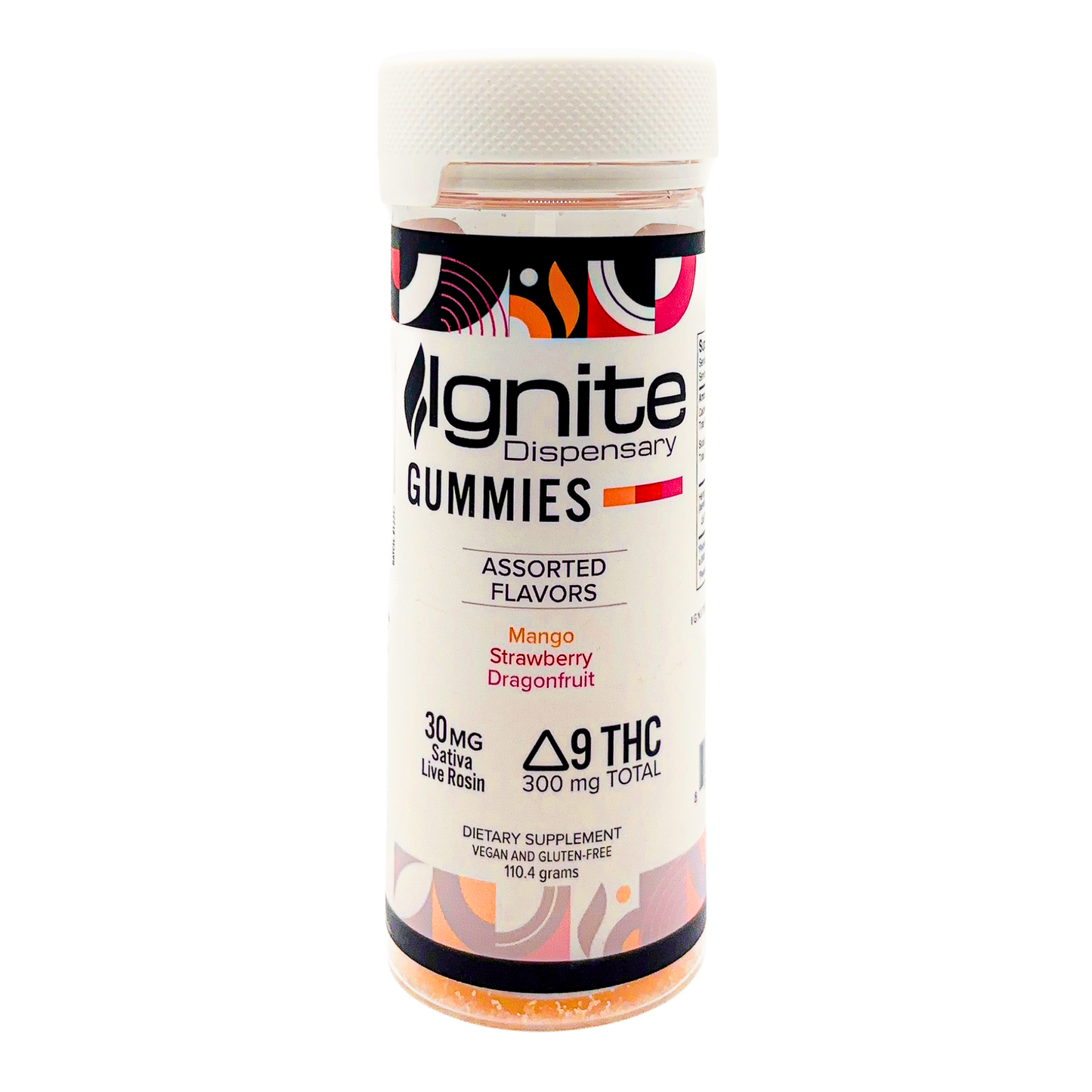 Ignite 300mg D9 Live Rosin Gummies (Sativa)