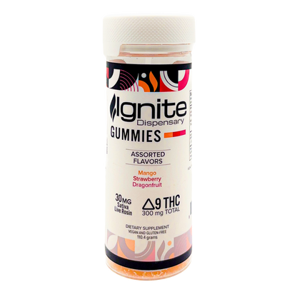 Ignite 300mg D9 Live Rosin Gummies (Sativa)