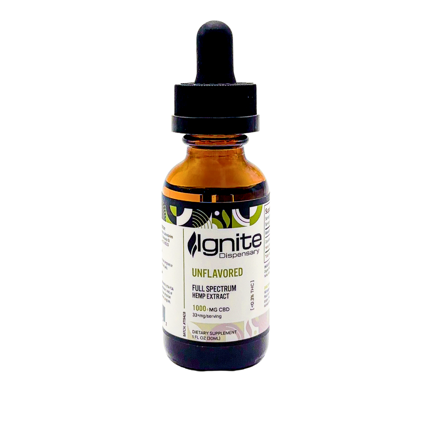 Ignite Unflavored Full Spectrum Tincture 1000mg