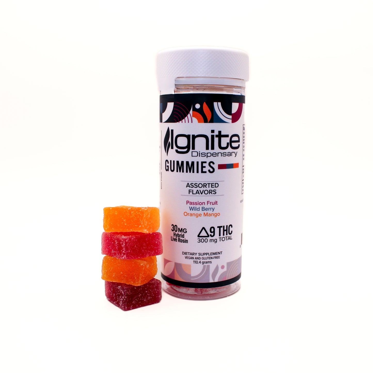 Ignite 300mg D9 Live Rosin Gummies (Hybrid)