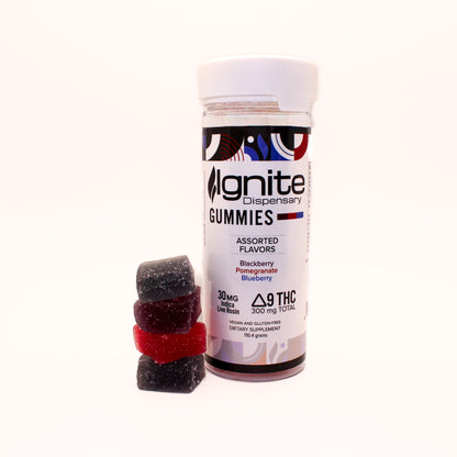Ignite 300mg D9 Live Rosin Gummies (Indica)